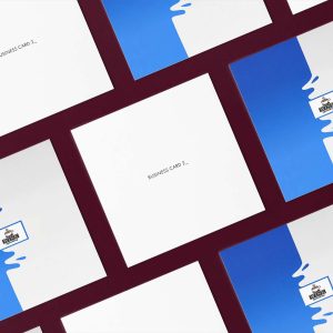 Free New Square Business Card Mockup
