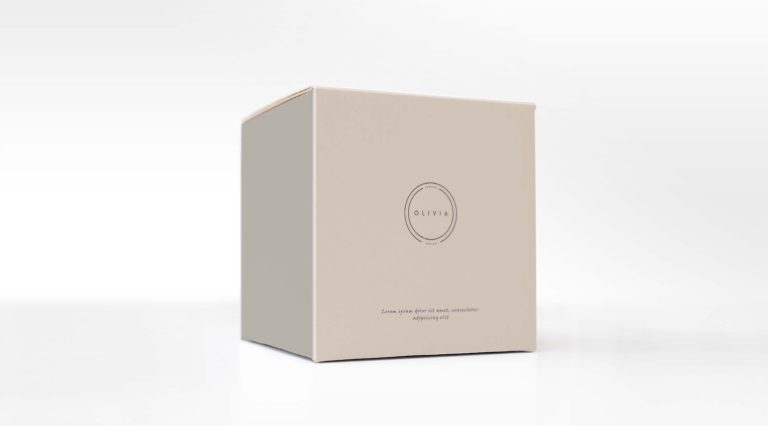 Free Square Box Packaging Design Mockup