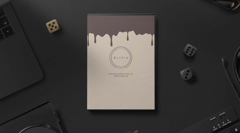 Free Black DVD Screen Mockup