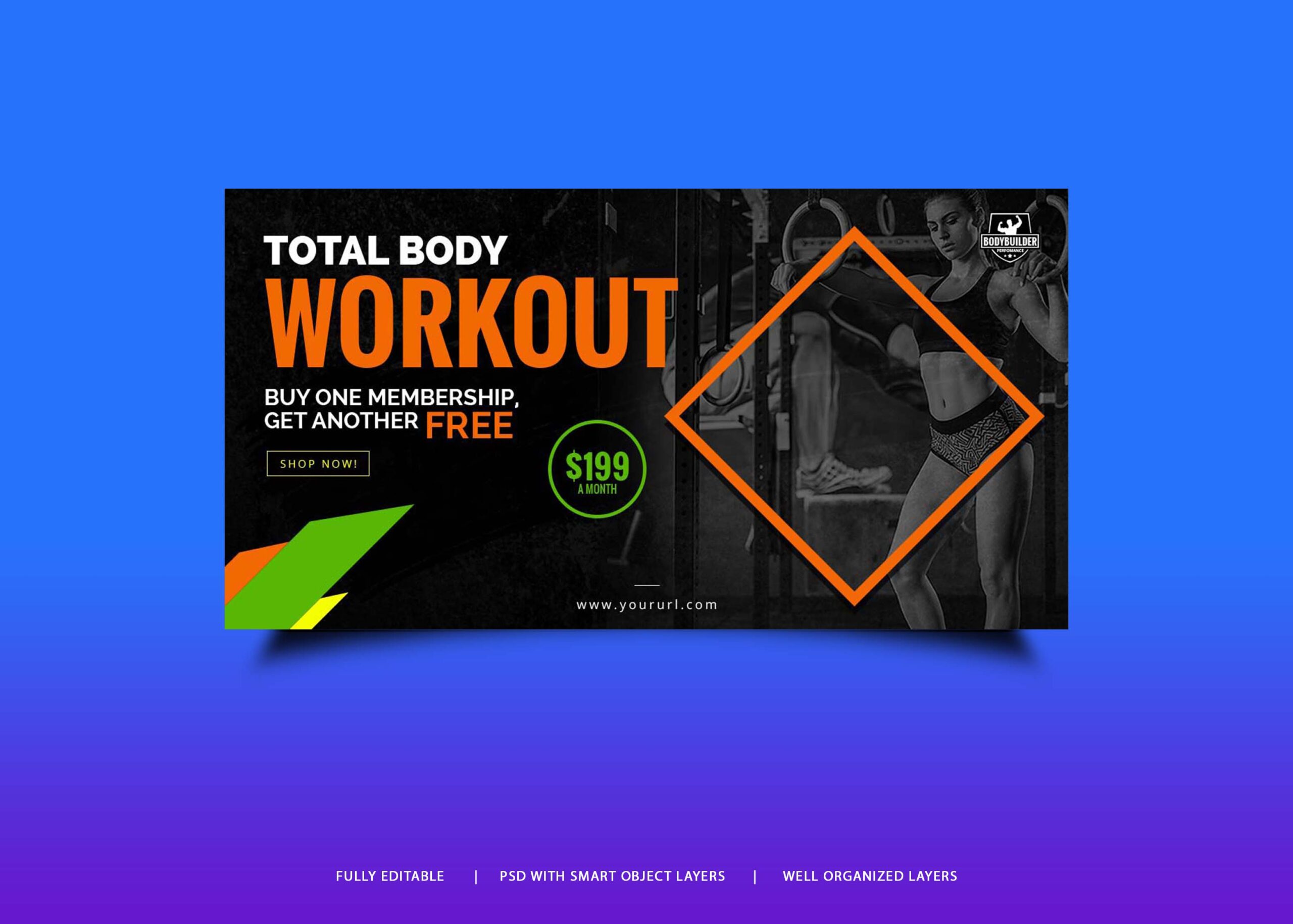 Free Body Building Banner Design