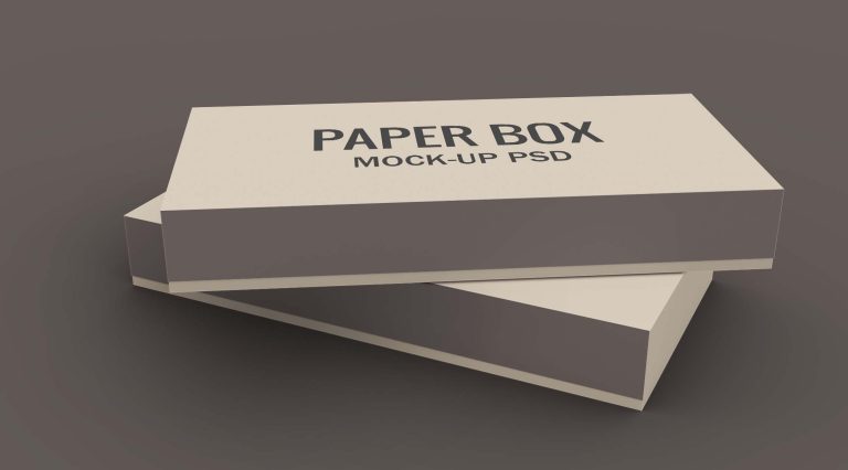 Free Brown Paper Box Mockup