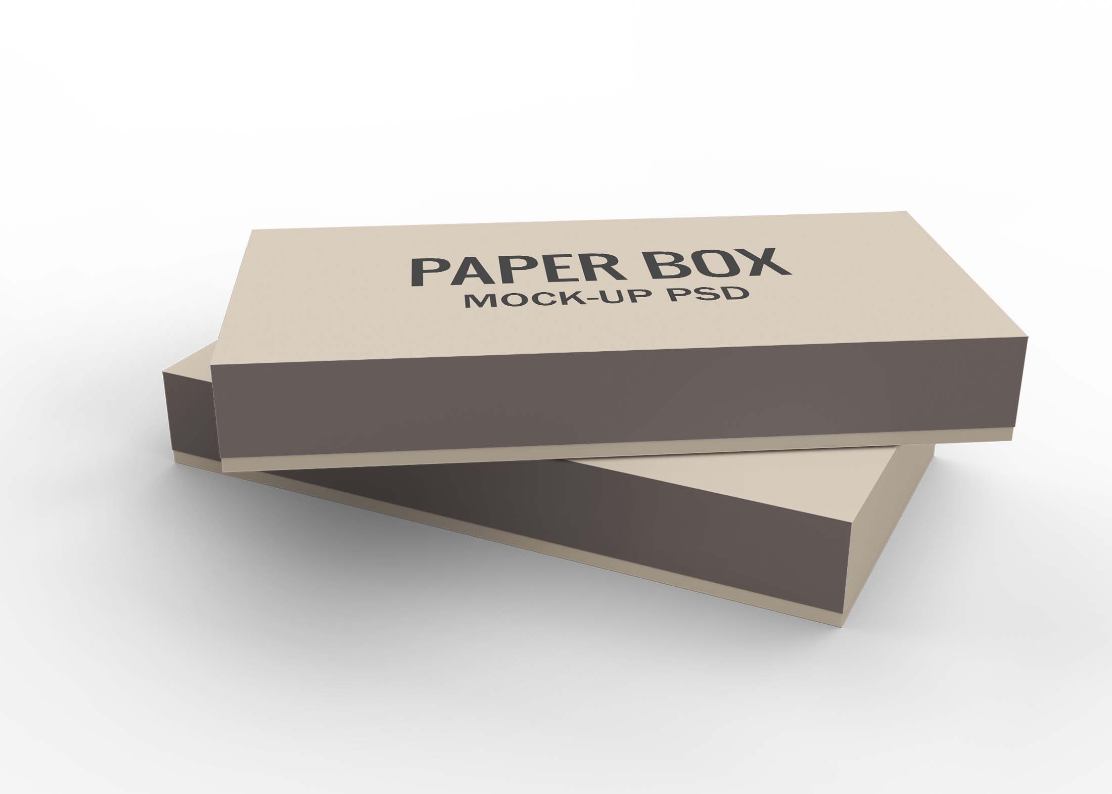 Free Brown Paper Box Mockup