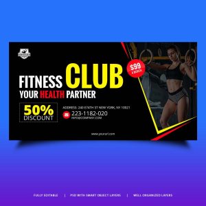 Free Club Fitness Banner