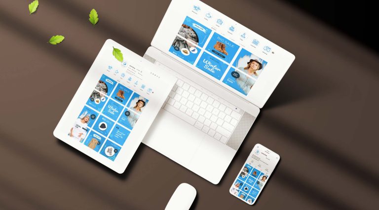 Free Unique Website Mockup