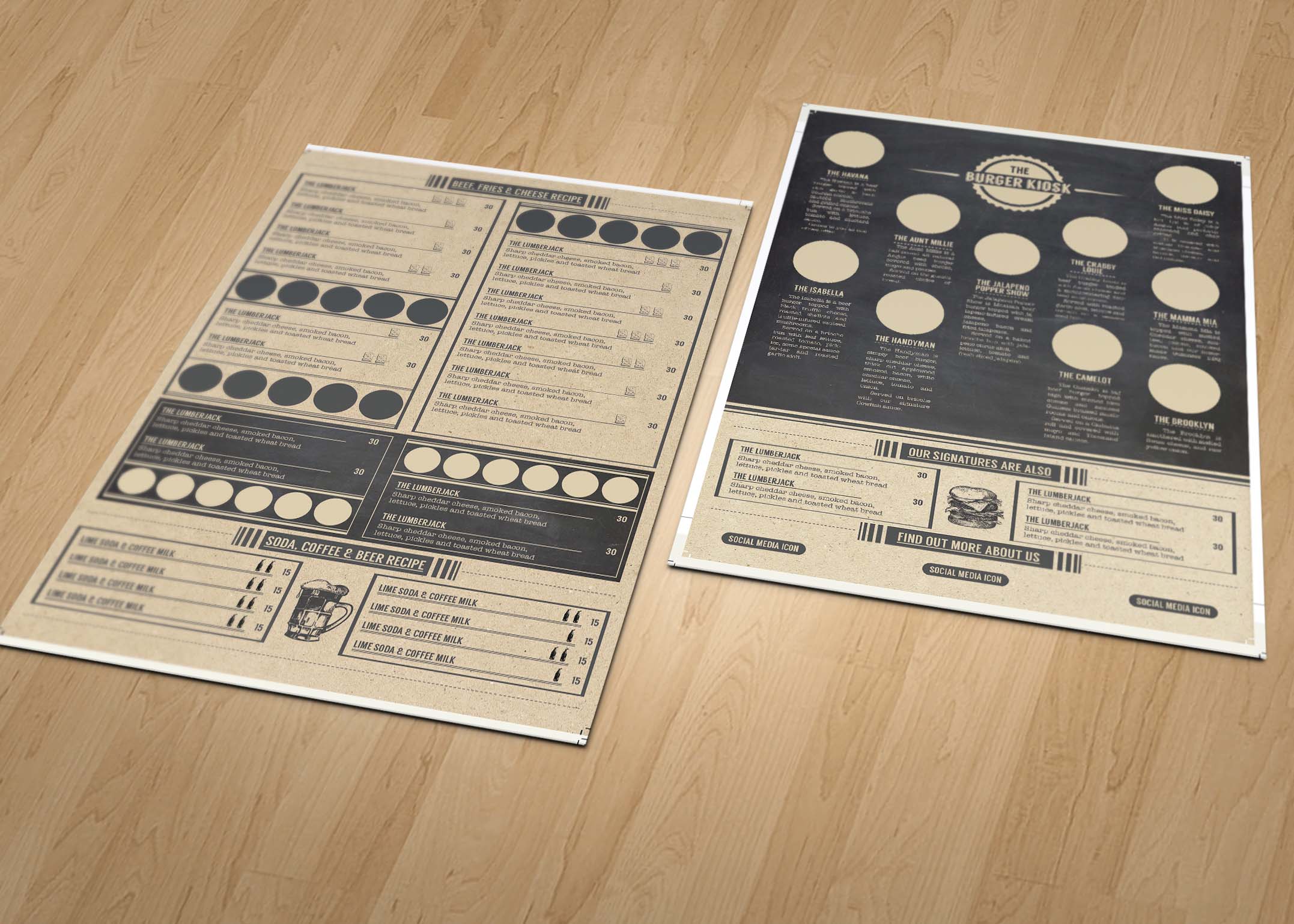 Burger Bar & Restaurant Menu