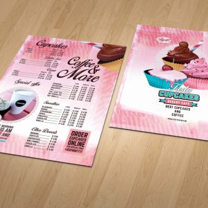 Cup Cake Menu