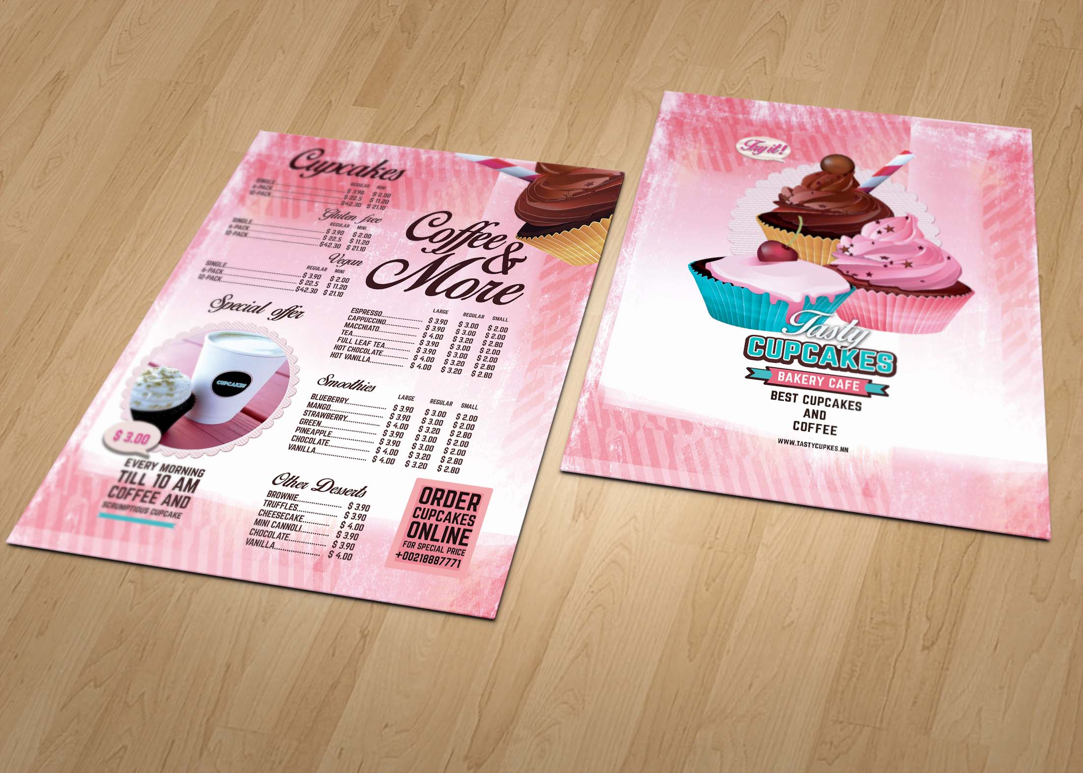 Cup Cake Menu