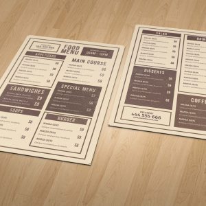 English Menu Design