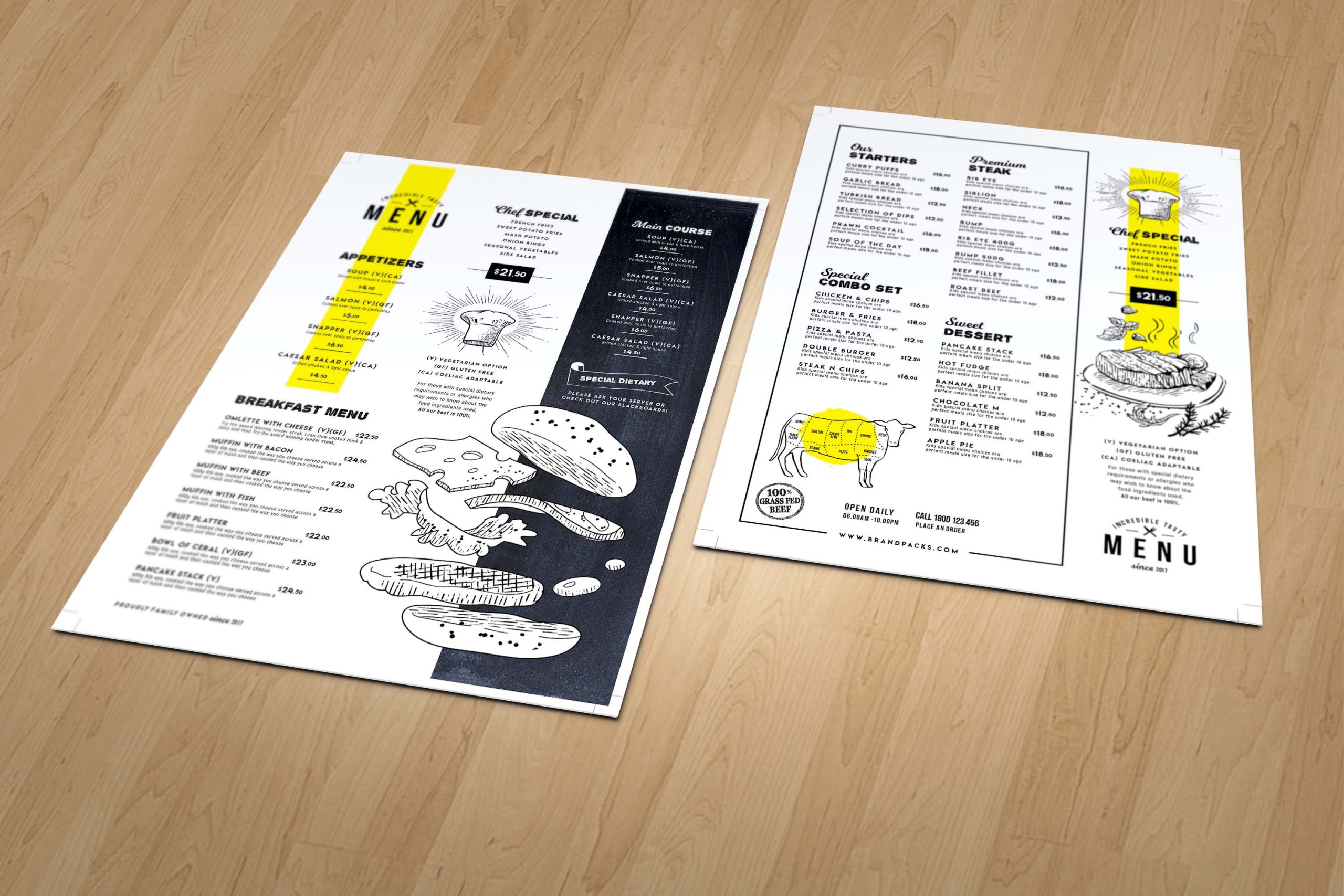 Strater Menu Design