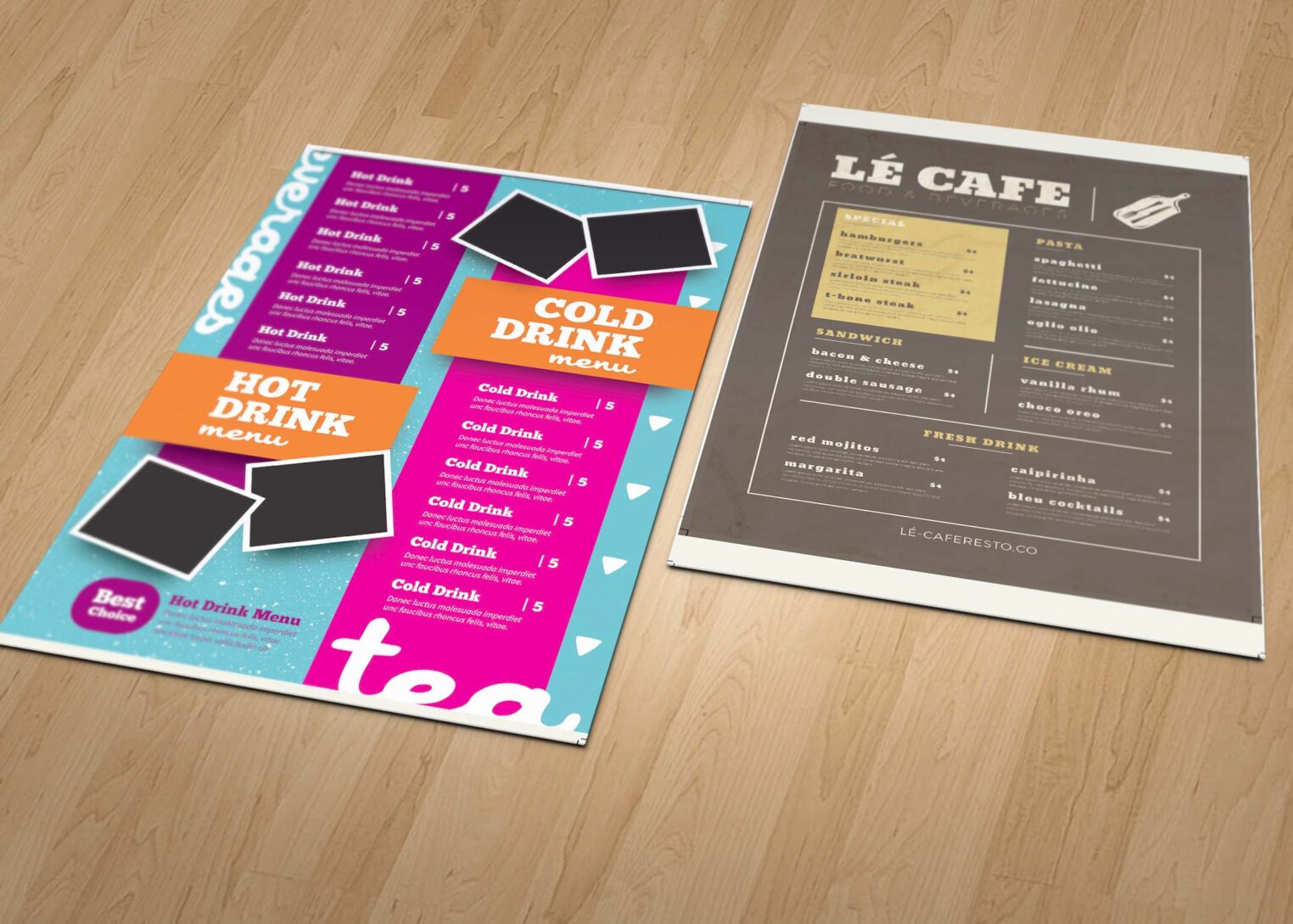 Cafe Menu Card - Graphic Folks