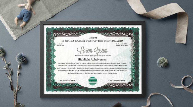 Inspiration Certificate Design