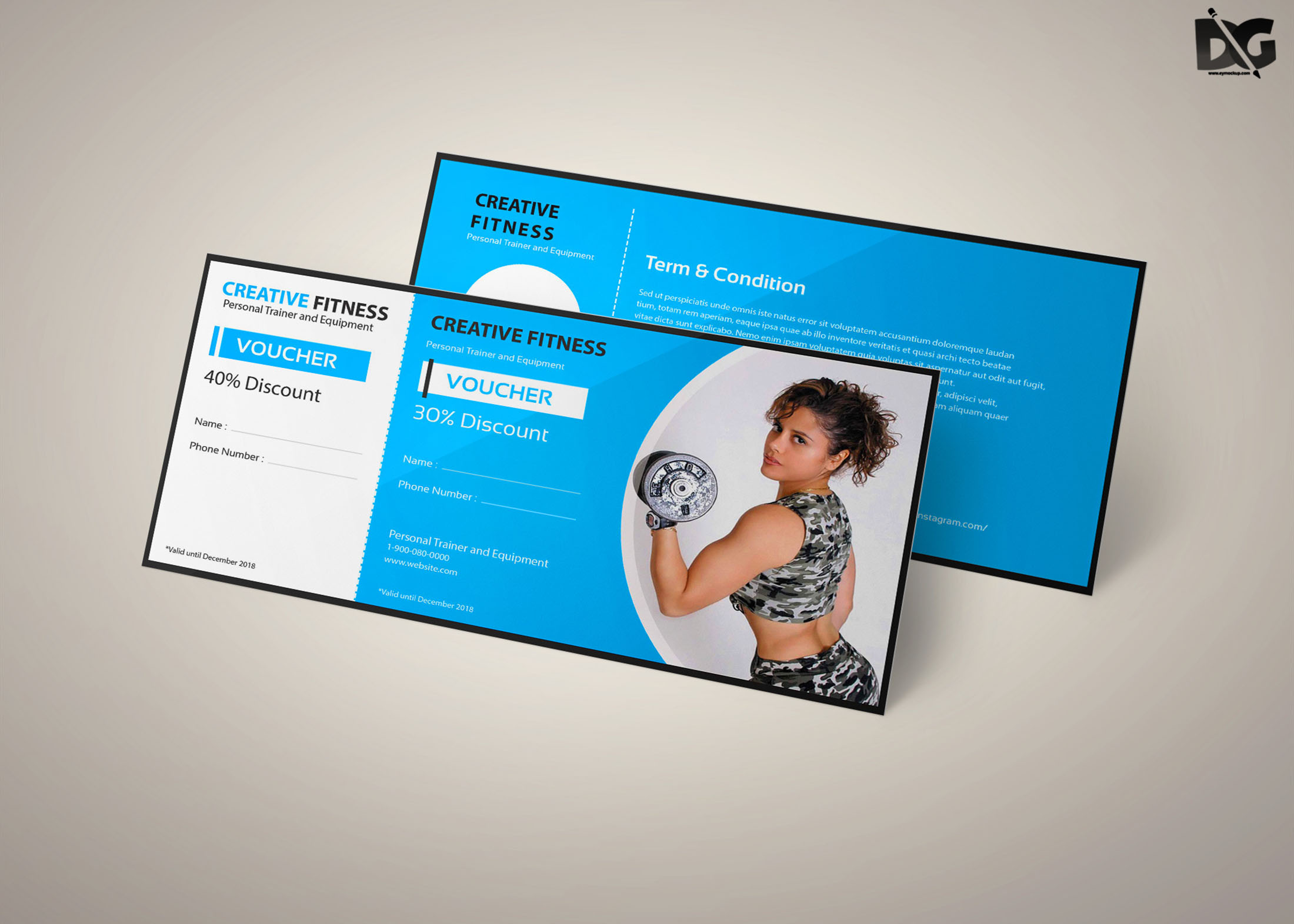 GYM Gift Card Template