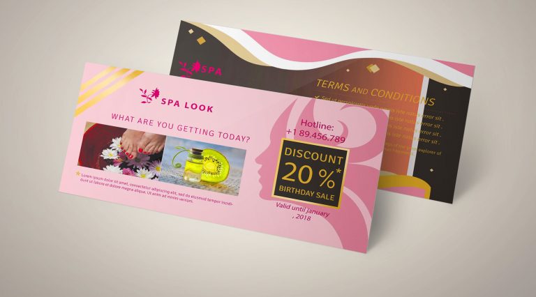 Spa Lounge Gift Voucher Template
