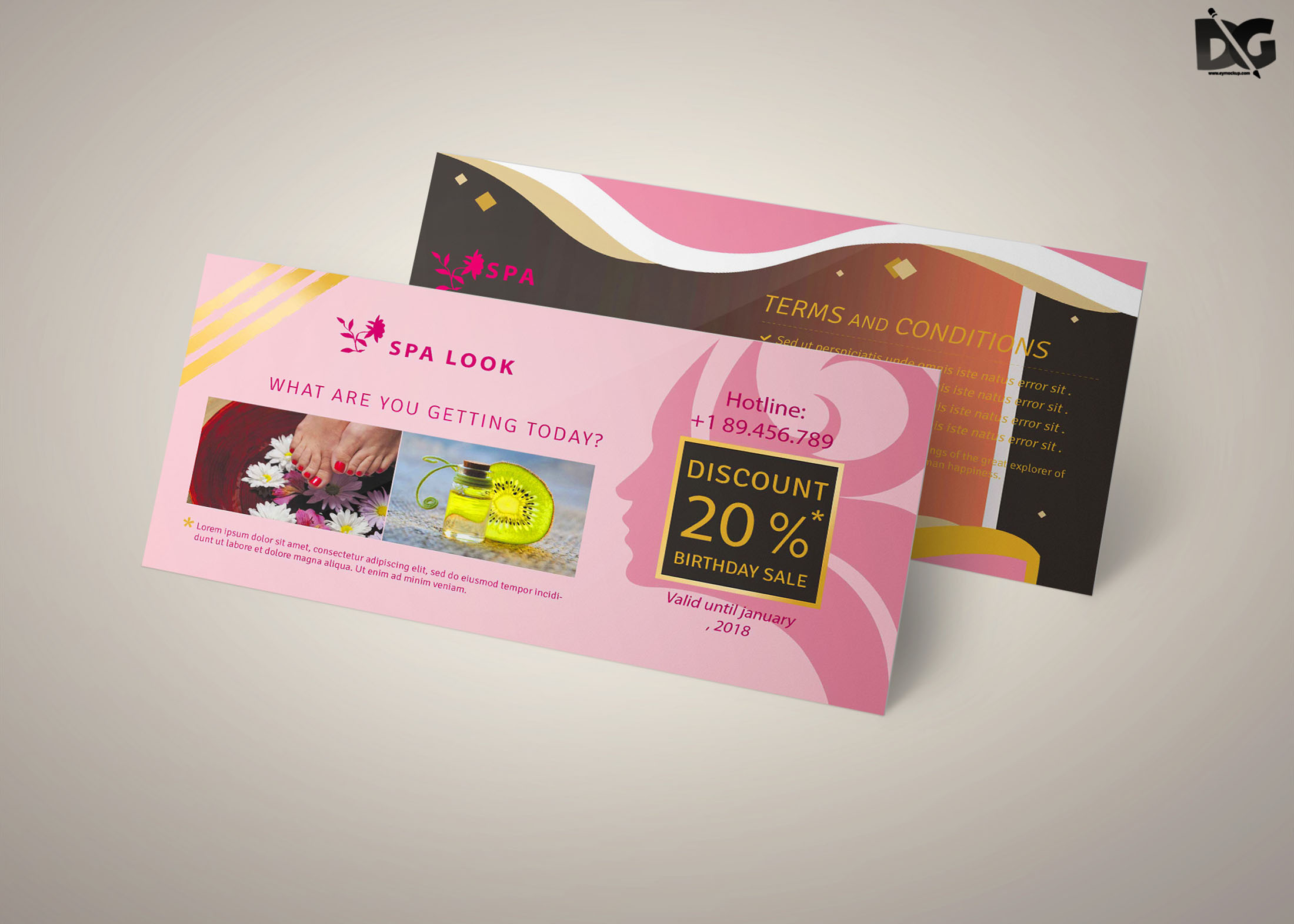 Spa Lounge Gift Voucher Template