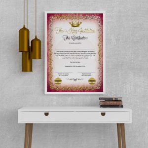 Free Royal Institute Certificate PSD Template